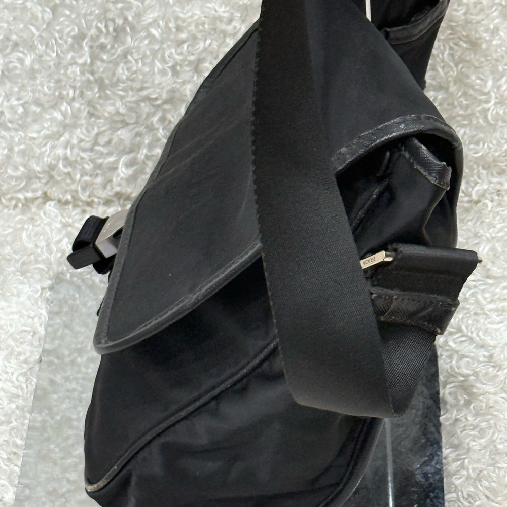 Prada Enameled Metal Triangle Messenger Bag - Picture 15 of 16